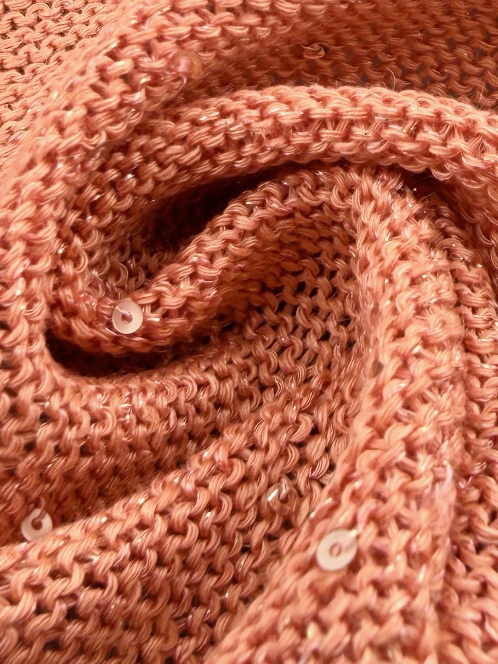 G&G Filati Art. Lino 480m/100g – Fil de lin avec lurex et paillettes Couleur Pêche photo 4